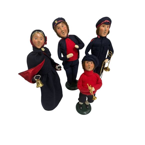 Byers Choice Salvation Army Carolers Set 4 Figurines Christmas Band Vintage Boy - Picture 2 of 13
